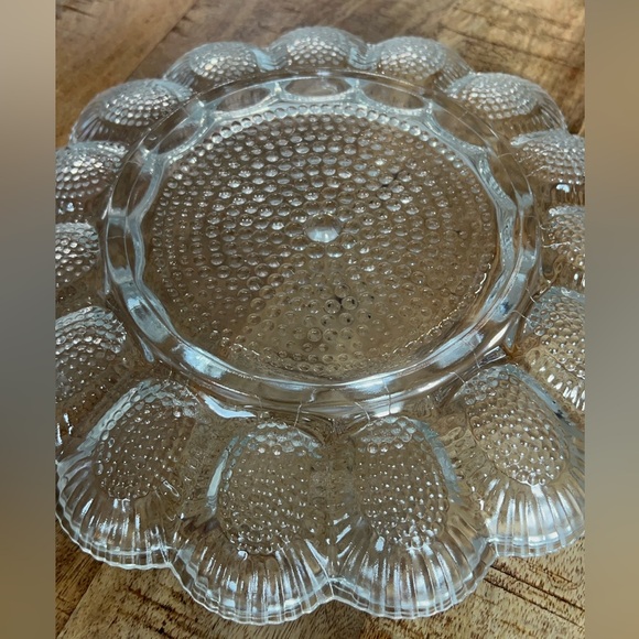 Devilled Egg, Platter, 11” Clear Glass, Serving, Dish. - Picture 6 of 8